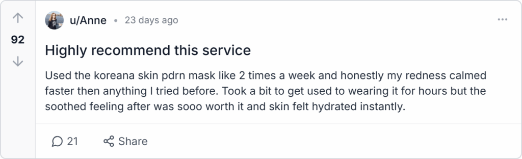 Koreana Skin PDRN Mask Review