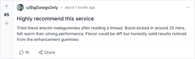 Erectin Male Enhancement Gummies Review